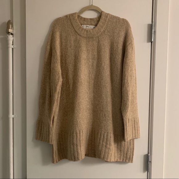 Zara Sweaters - Zara Oversized Oatmeal Heather Sweater